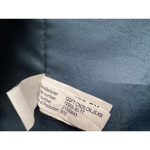 Reba Teal & Dark Brown Trim Patterned Zip Tote/Carry All Timeless Elegance - Picture 11 of 15